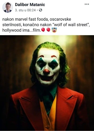 Redatelj Matanić ponizio Marvel a Joker nazvao “napokon film”