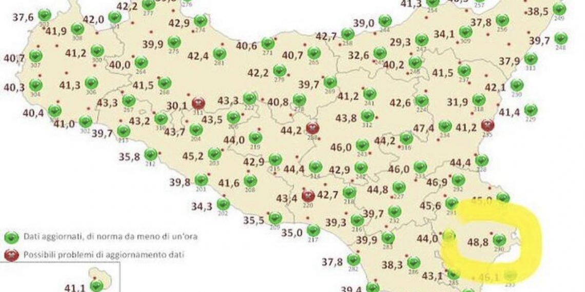 Na Siciliji izmjerena najviša temperatura ikada u Europi!