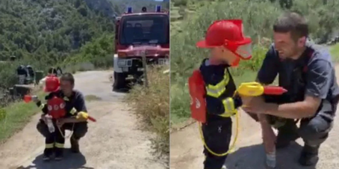 Najljepši video koji ćete danas pogledati: Dječačić došao pomoći tati vatrogascu