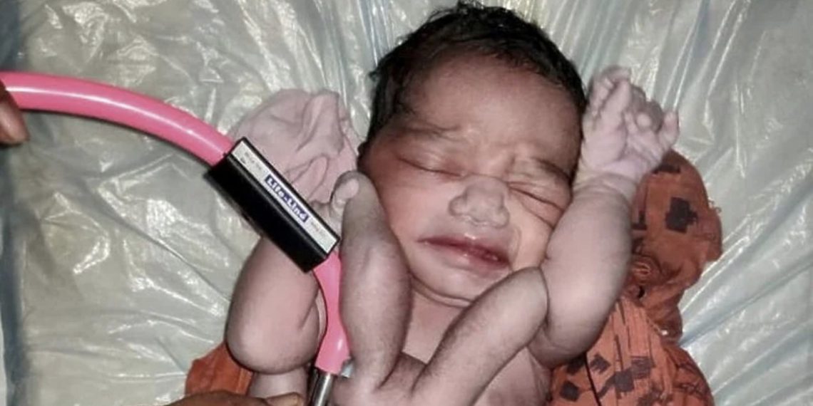 Indija: Bebu rođenu sa četiri ruke i noge proglasili reinkarnacijom Boga