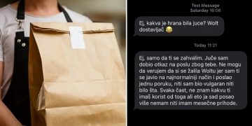 Dostavljač otpušten nakon što je poslao poruku djevojci kojoj je donio hranu