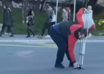 Muškarac sa štakama izašao na ulicu u Beogradu da spasi povrijeđeno mače