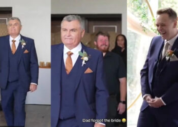 Komičan trenutak na vjenčanju uhvaćen na snimku: Otac zaboravio mladenku i sam prošetao do oltara