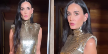 Demi Moore u metalik haljini bez rukava zasjenila prisutne na događaju “Woman in Hollywood”
