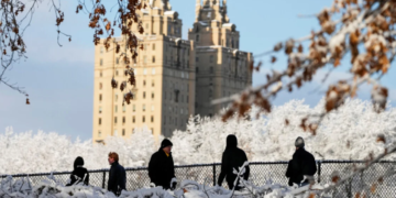 Snježne padavine pretvorile New York u zimsku bajku: Posebna idila zabilježena u Central Parku